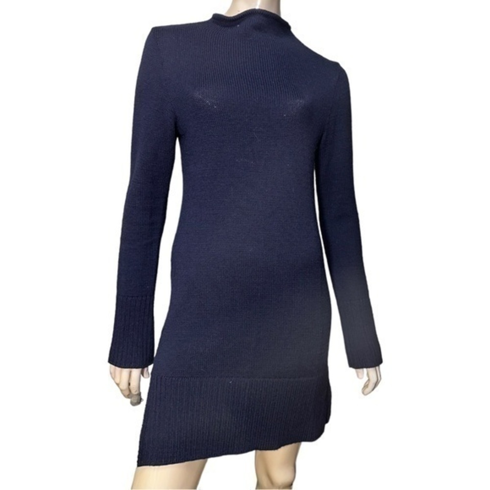 Societe Anonyme Women’s Size 1 S Navy Blue Wool Long Sleeve Sweater Knit Dress